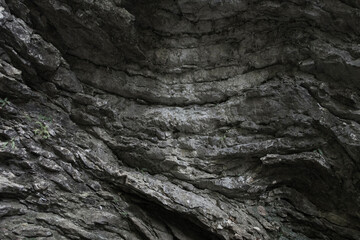 Rock, gray cave.