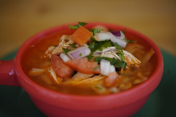 Chicken and lime soup