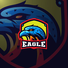 Eagle esport logo mascot gaming team