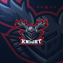 Knight esport logo mascot team gaming squad