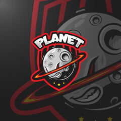 Planet logo esport illustration