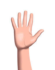 Vector hand in gradient style