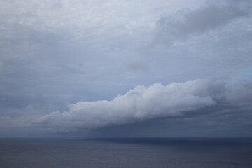 Clouds over the ocean.