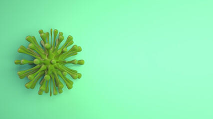 3d render. Coronavirus and covid concept illustration