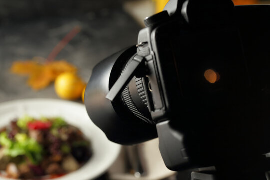 Professional food photography. Food filming behind the scenes with professional equipment.