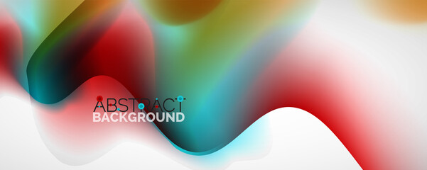Fluid color gradient abstract background, trendy colorful wallpaper. Vector illustration for placards, brochures, posters, banners and covers