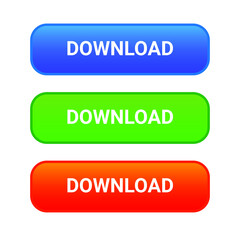 Fototapeta premium Colored download buttons for web