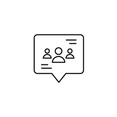 Chat group icon. Icons for messaging, chat and communication. Vector