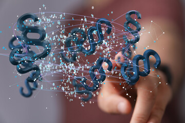 Lawyer and advocate on-line law services concept.