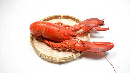 ざるにのっているロブスター

