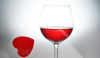 red wine in glass