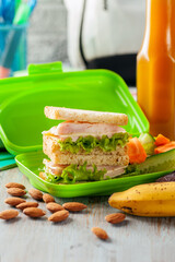 Healthy lunch in a box.