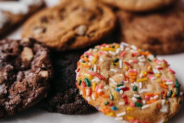 Closeup of cookie platter