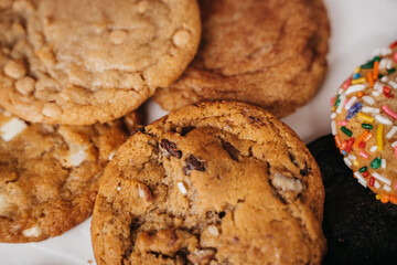 Closeup of cookie platter