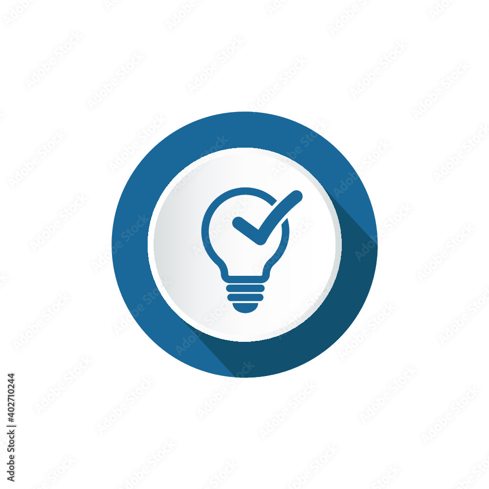 Poster check mark icon line button vector.