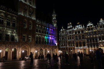 Brussels Grand Place at night in Belgium - ベルギー ブリュッセル グラン プラス 夜景