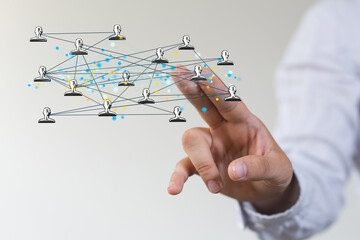 conference Digital Network and data concept