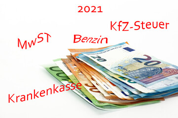 Ausgaben Kosten für das neue Jahr 2021