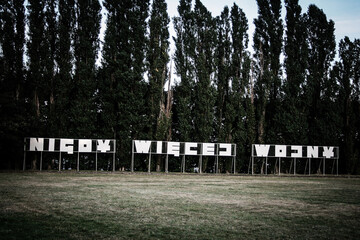 No more war sign at Westerplatte