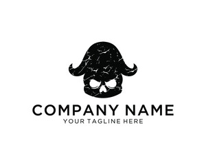 Skull logo, skull illustration, vector of skeleton.