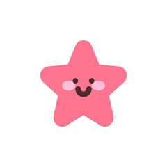 Cute Star Like Flat Icon, Logo, Vector