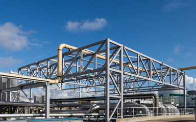 Metal construction for pipeline installation at the oil product terminal