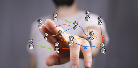 conference Digital Network and data concept