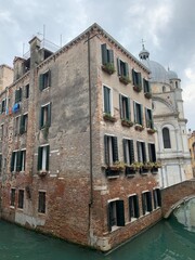 Venedig Venetien Italien Stadtteil Cannaregio mit Wasserkanal im Winter