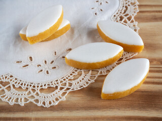 Typical almond sweets from france calissons d'aix