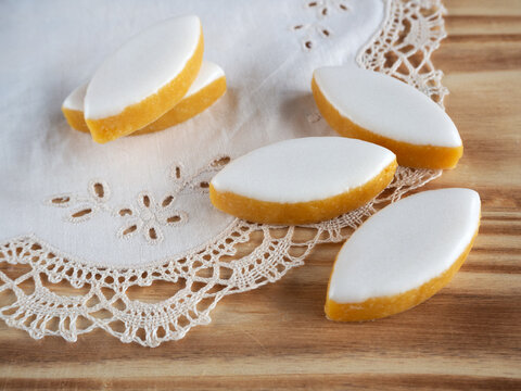 Typical almond sweets from france calissons d'aix