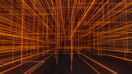 Orange Xray - Abstract Technology 
