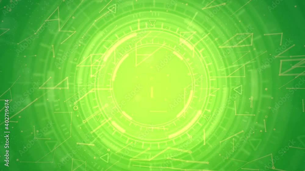 Aufkleber digital abstract background of moving ui circles, technology concept