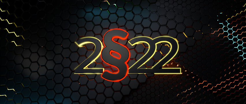 2022 Paragraph Background Hexagonal Design 3d-illustration