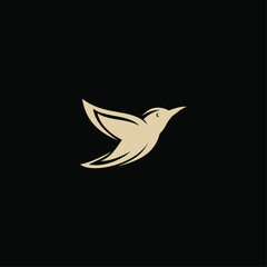 Obraz premium a vector of flying bird on dark background