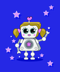 Cute robot girl © Anna