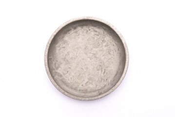 Soap plate isolated on the white background. Top view.