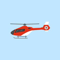Fototapeta na wymiar Helicopter isolated. Vector illustration.