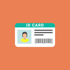 Identification card for woman. Vector illustration.