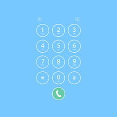 Keypad with numbers and letters for phone. Vector illustration. © Oleh