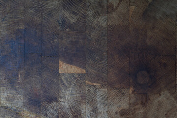 A fat wooden cutting board background texture.