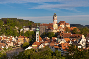 Fototapeta premium View of the town and castle of Czech Krumlov, Southern Bohemia, Czech Republic