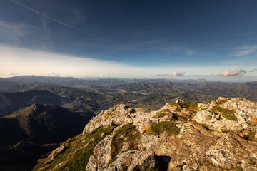 Txindoki peak with the great views to all the Basque Country.