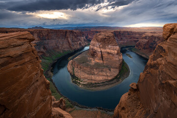 Horseshoe Bend, meander of Colorado River in Page, Arizona, USA