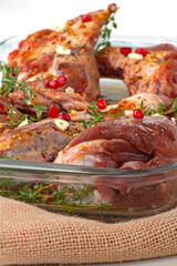  a grilled lamb meat with vegetables