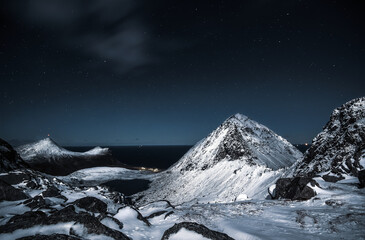 snow covered mountains