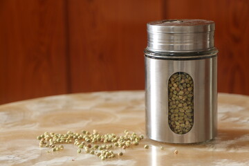 Dried pot marjoram. Oregano spice