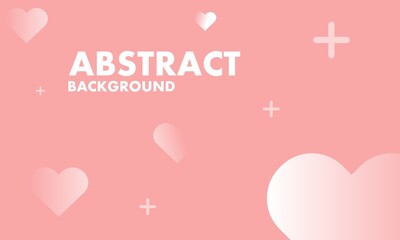 Abstract background illustration on romantic theme. pink. combination of objects of love