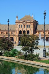 Fototapeta premium Fuente de la Plaza de España, Sevilla