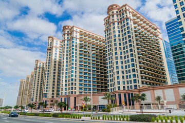 Modern apartment blocks in Dubai, UAE