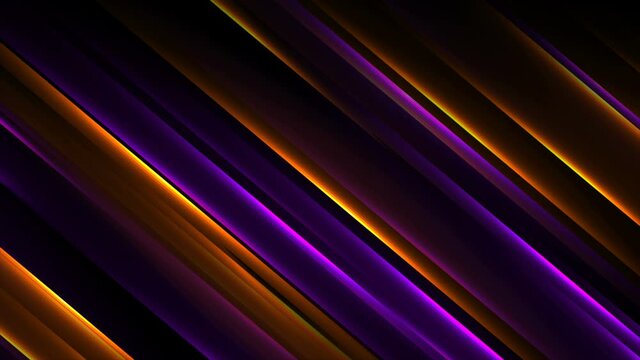 Violet and orange futuristic neon lines abstract hi-tech motion background. Seamless looping. Video animation Ultra HD 4K 3840x2160
